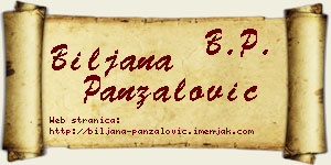 Biljana Panzalović vizit kartica